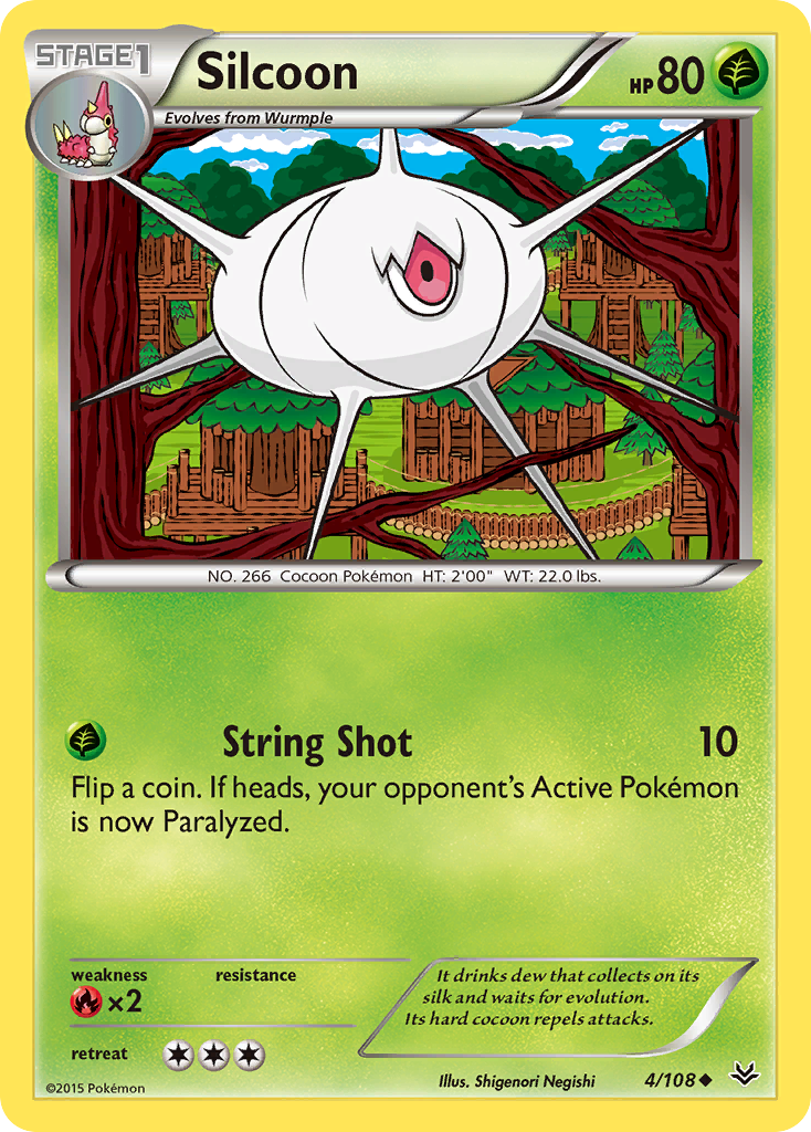 Silcoon xy6-4 Uncommon from Roaring Skies Set
