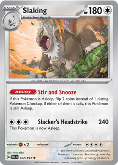 Slaking sv2-162 Rare from Paldea Evolved Set