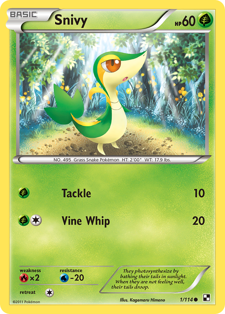 Snivy bw1-1 Common from Black & White Set