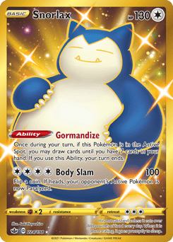 Snorlax swsh6-224 Rare Secret from Chilling Reign Set