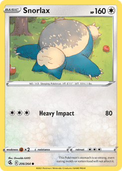 Snorlax swsh8-206 Common from Fusion Strike Set