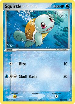 Squirtle ex14-63 Common from Crystal Guardians Set