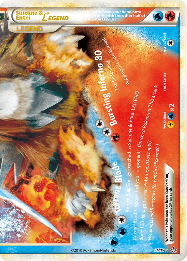 Suicune & Entei LEGEND hgss2-95 LEGEND from HS—Unleashed Set