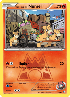 Team Magma’s Numel dc1-1 Common from Double Crisis Set