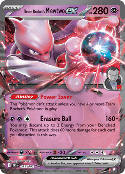 Team Rocket’s Mewtwo ex sv10-81 Double Rare from Destined Rivals Set