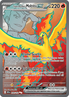Team Rocket’s Moltres ex sv10-208 Ultra Rare from Destined Rivals Set