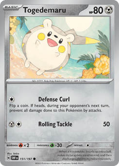 Togedemaru sv3-151 Common from Obsidian Flames Set