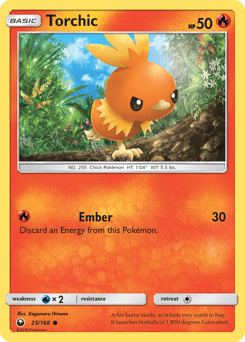 Torchic sm7-25 Common from Celestial Storm Set