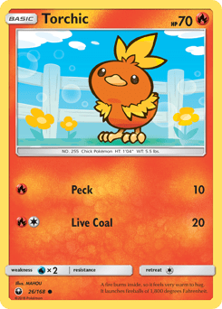 Torchic sm7-26 Common from Celestial Storm Set
