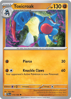 Toxicroak sv2-115 Uncommon from Paldea Evolved Set