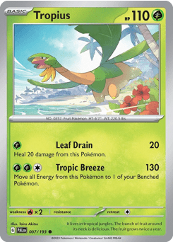 Tropius sv2-7 Common from Paldea Evolved Set