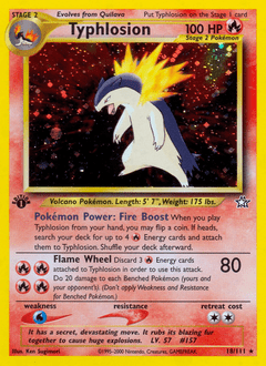 Typhlosion neo1-18 Rare Holo from Neo Genesis Set