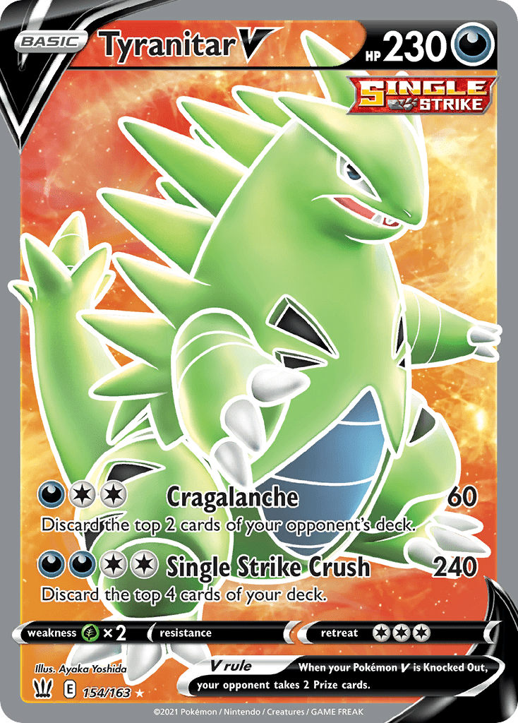 Tyranitar V Pokemon Card Background
