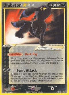 Umbreon ★ pop5-17 Rare from POP Series 5 Set