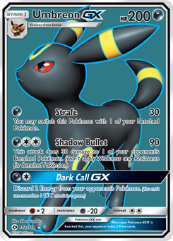 Umbreon-GX sm1-142 Rare Ultra from Sun & Moon Set