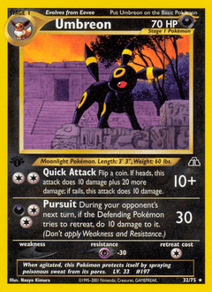 Umbreon neo2-32 Rare from Neo Discovery Set