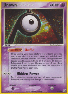 Unown ex10-P Rare from Unseen Forces Set