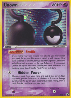 Unown ex10-? Rare from Unseen Forces Set
