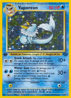 Vaporeon base2-12 Rare Holo from Jungle Set