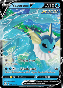 Vaporeon V swshp-SWSH150 Promo from SWSH Black Star Promos Set