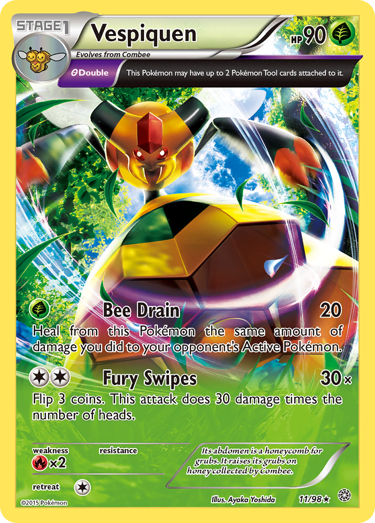 Vespiquen xy7-11 Rare from Ancient Origins Set