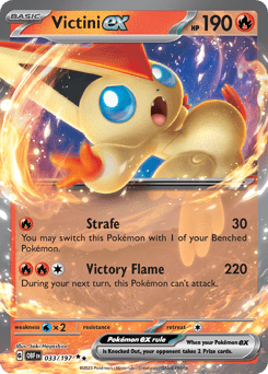 Victini ex sv3-33 Double Rare from Obsidian Flames Set