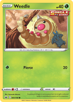 Weedle swsh6-1 Common from Chilling Reign Set
