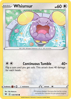 Whismur swsh4-135 Common from Vivid Voltage Set